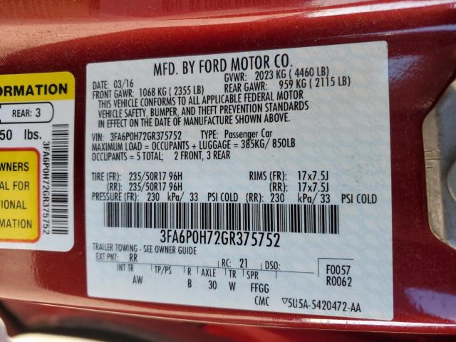 Ford Fusion Se Image 9