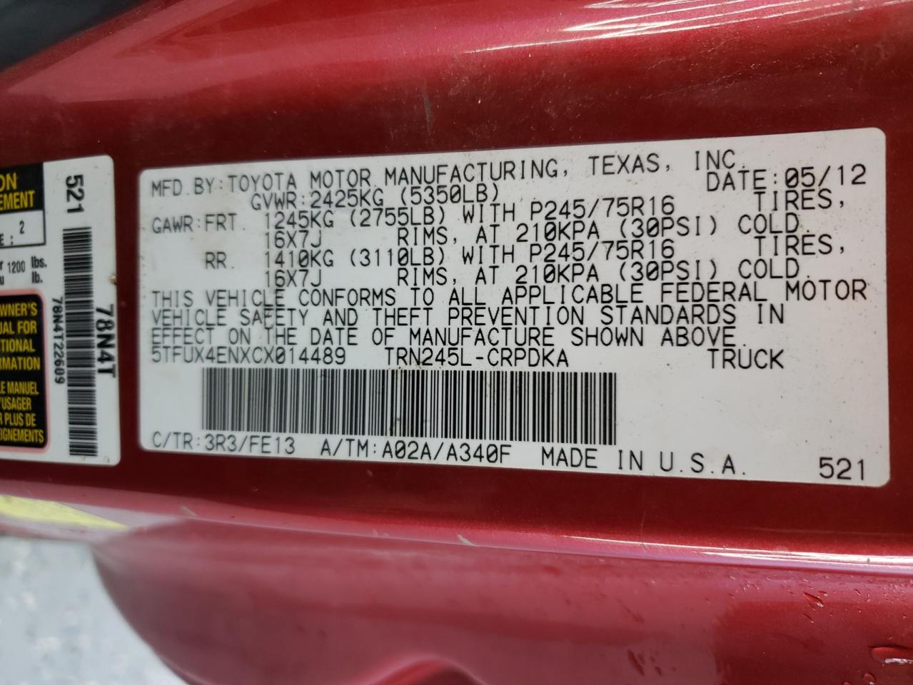 Toyota Tacoma Access Cab Image 12