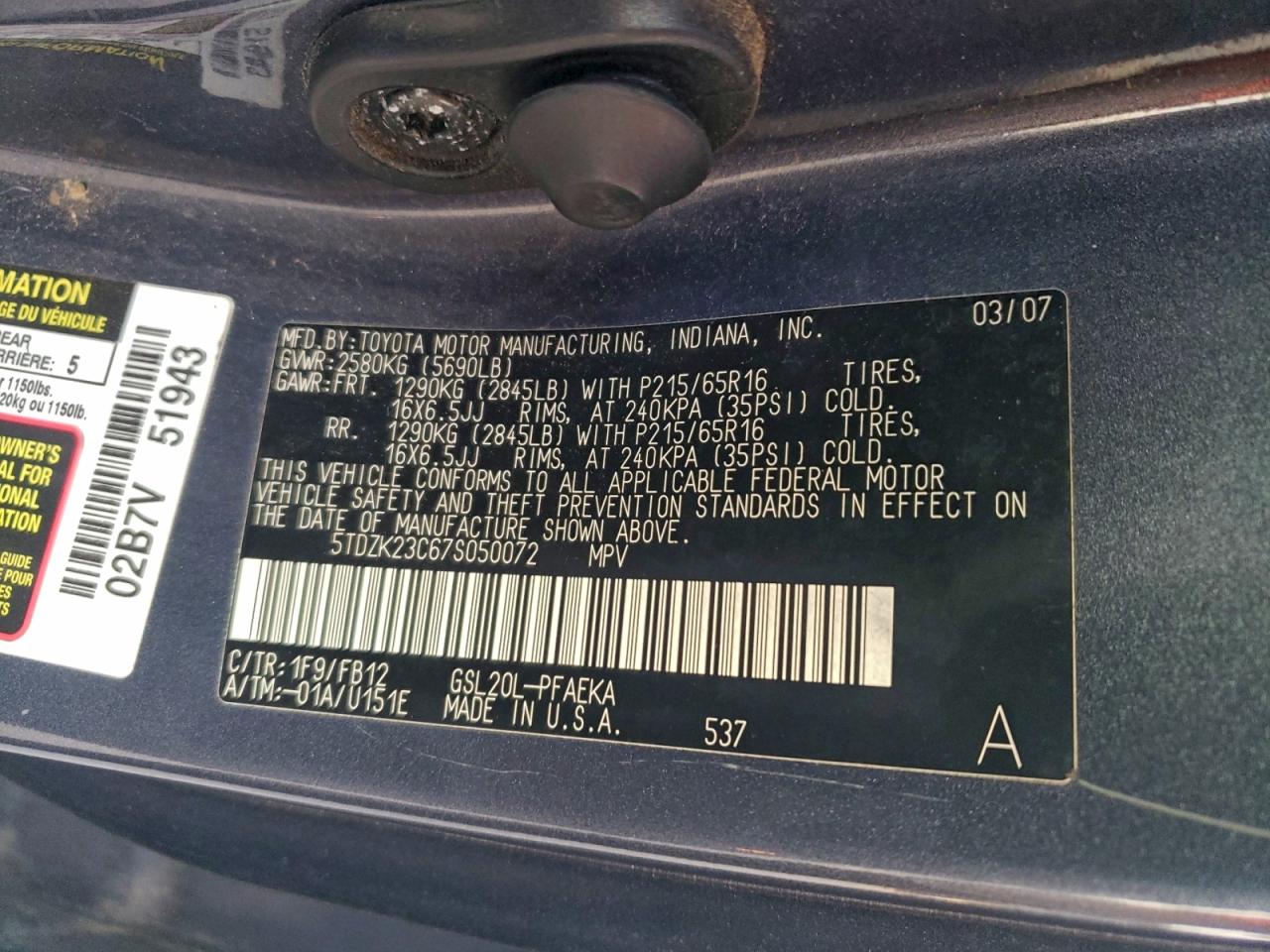 Toyota Sienna Ce Image 11