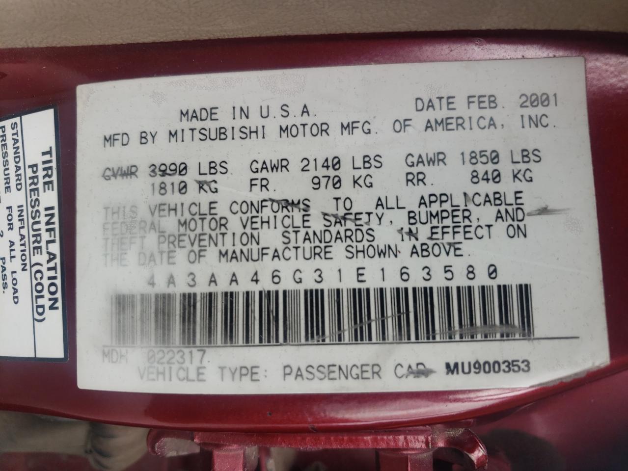 Mitsubishi Galant Es Image 10