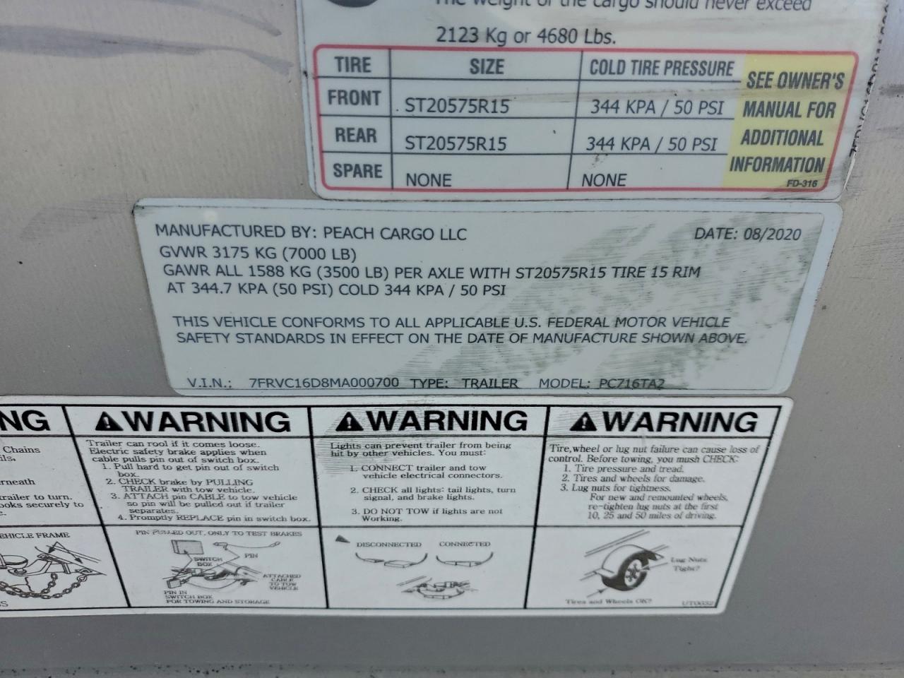 Peach Cargo Trailer Image 10