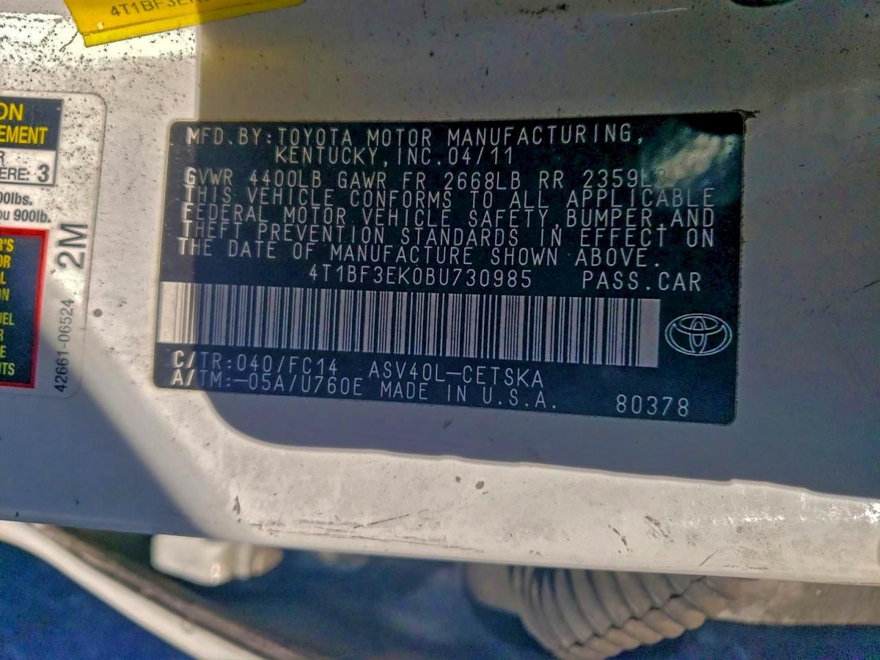 Toyota Camry Base Image 12