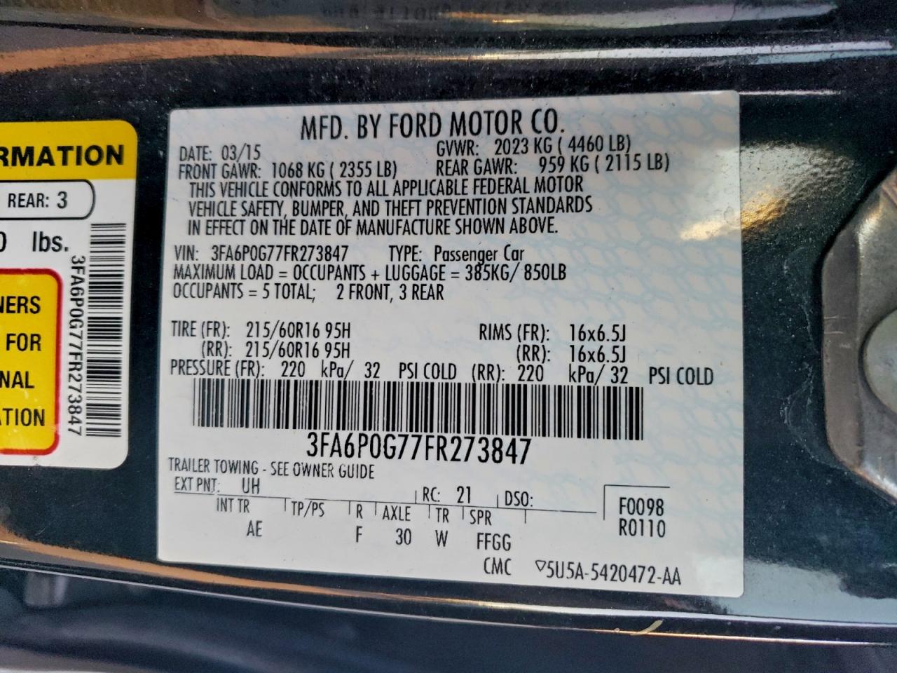 Ford Fusion S Image 9