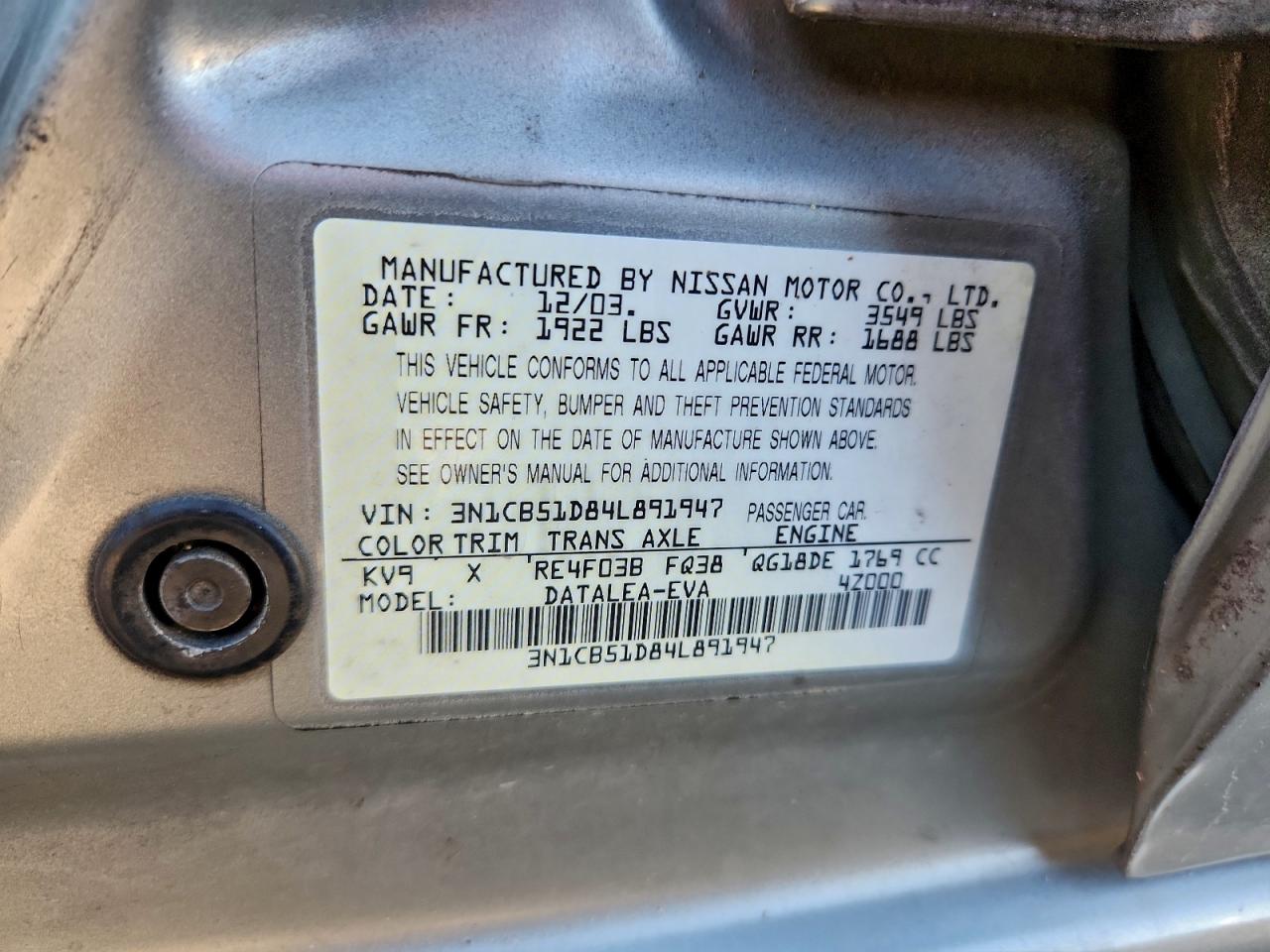 Nissan Sentra 1.8 Image 11