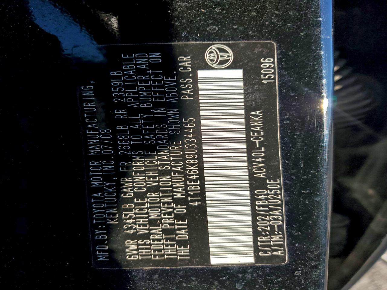 Toyota Camry Base Image 4