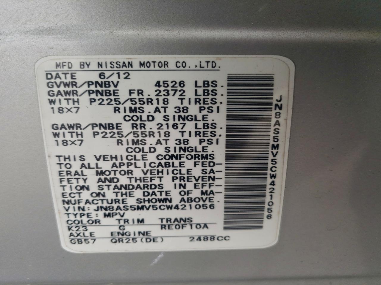 Nissan Rogue S Image 12