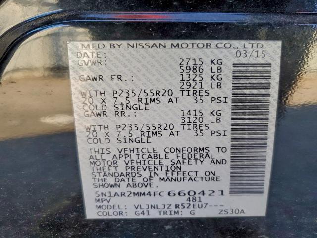 Nissan Pathfinder S Image 2