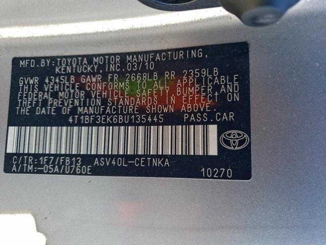 Toyota Camry Base Image 9